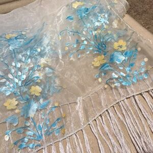Beautiful hand painted wrap or scarf